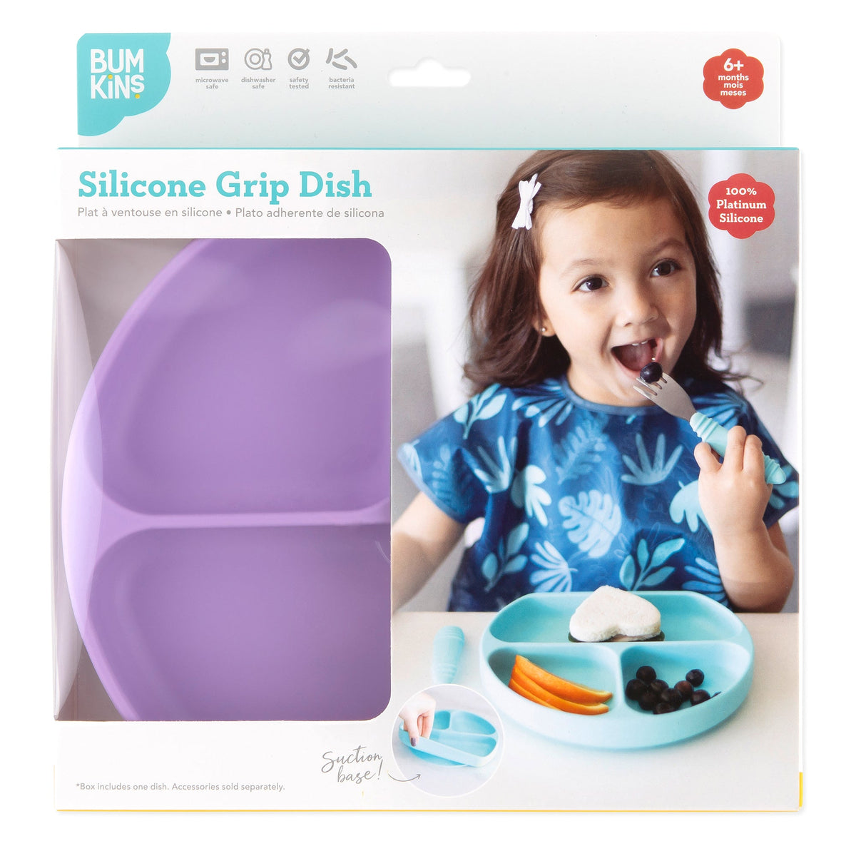 Silicone Suction Plate for Baby & Toddler - Lavender Baby | Bumkins