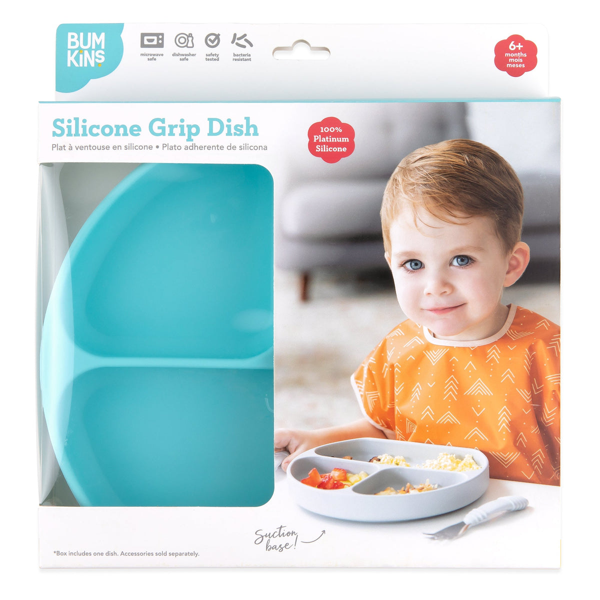 Silicone Suction Plate for Baby & Toddler - Blue Baby | Bumkins