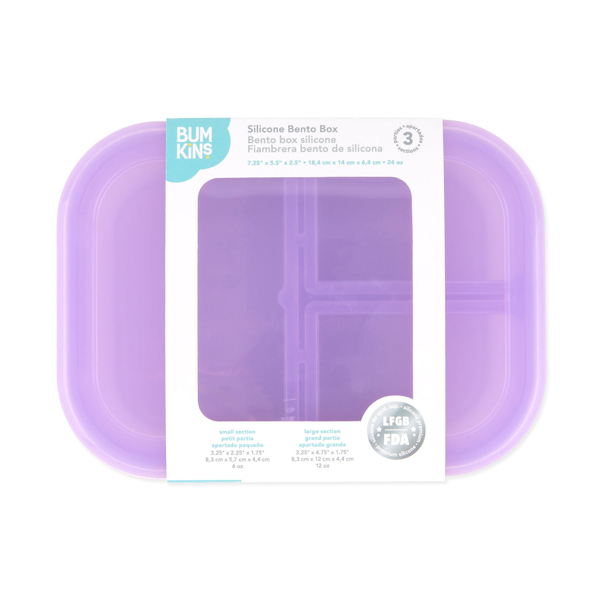 Purple Jelly Silicone Bento Box for Food Storage Baby | Bumkins