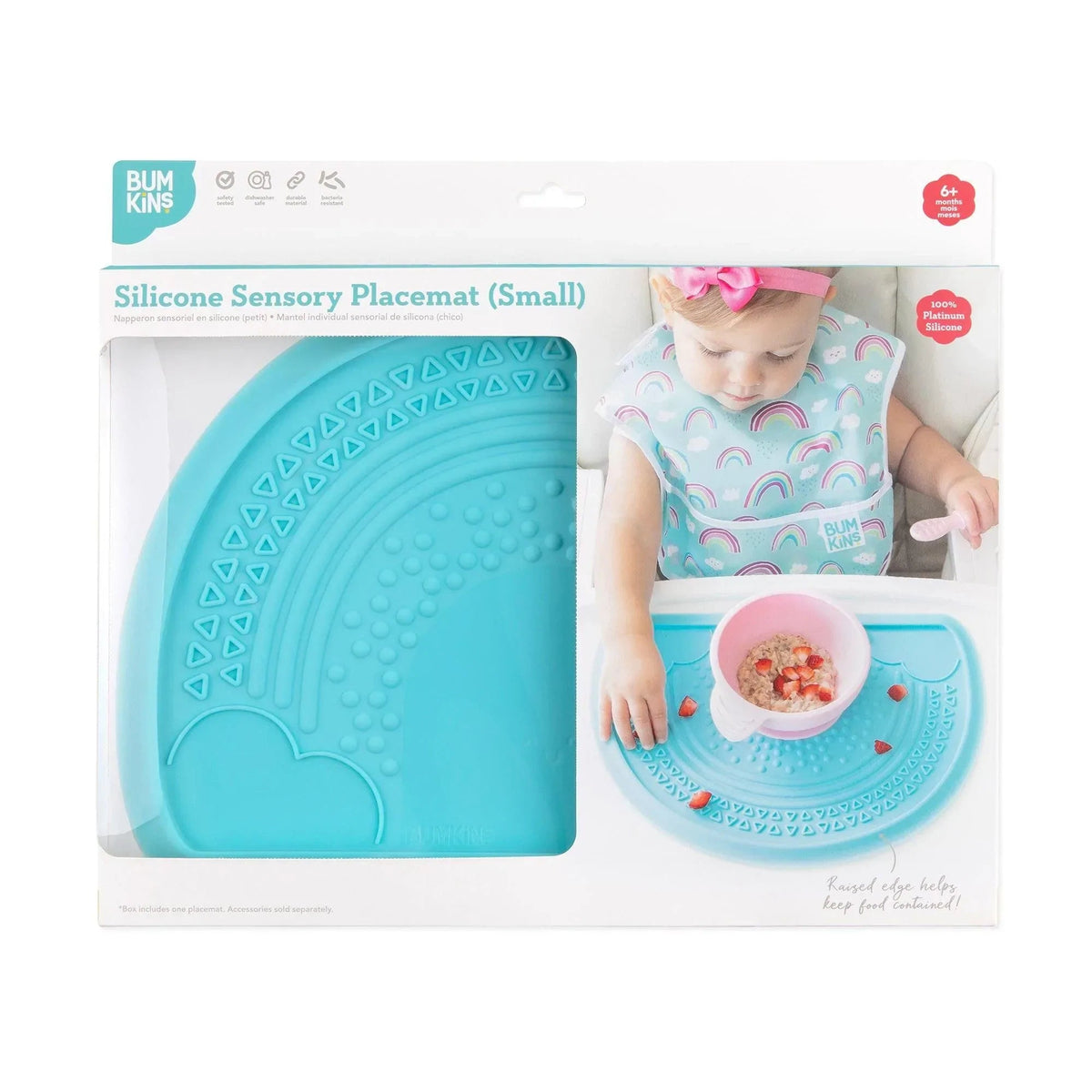 Silicone Sensory Feeding Mat For Meals at Home or On The Go | Bumkins