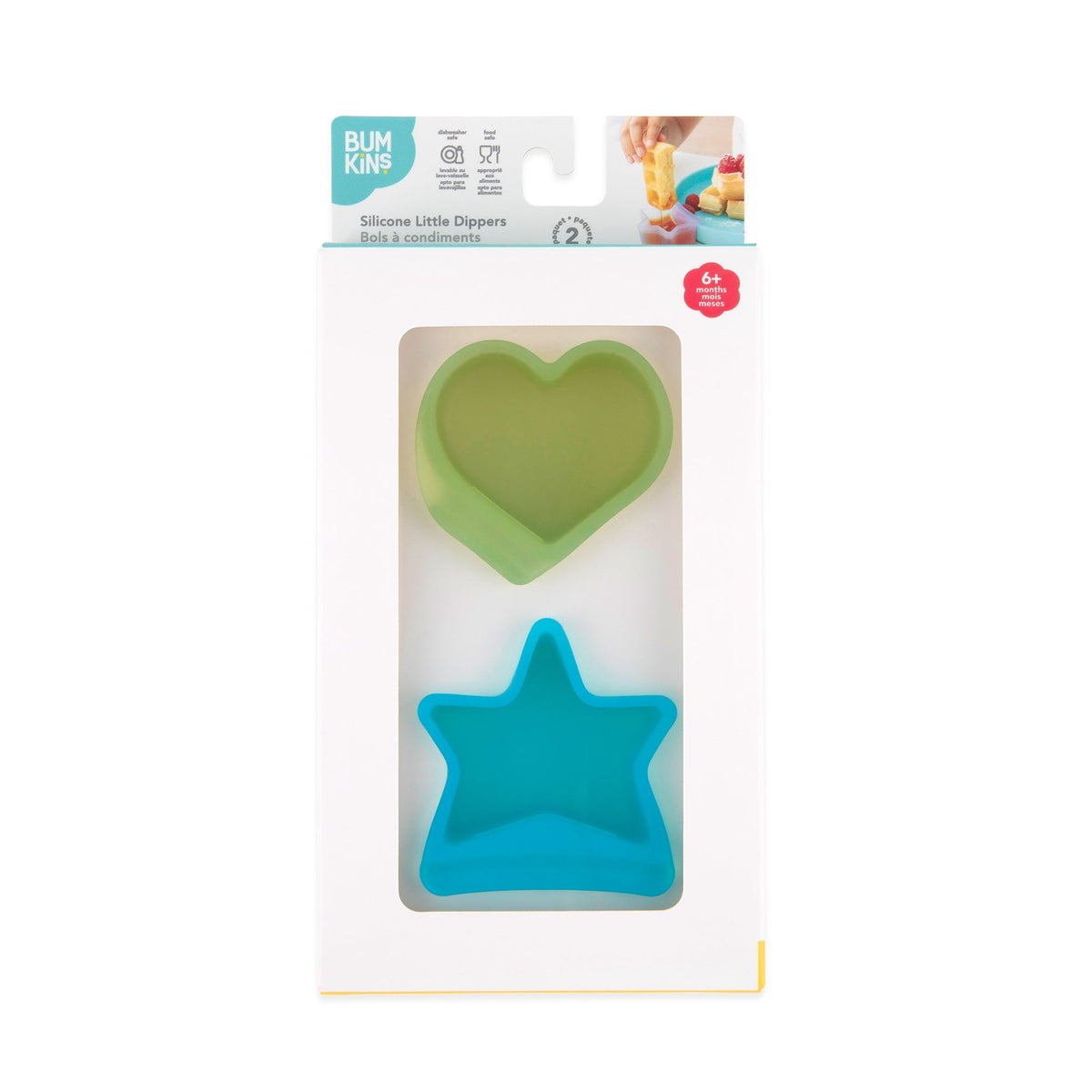 Silicone Little Dipper Cups for Sauces and Purees - Aqua Jelly | Bumkins