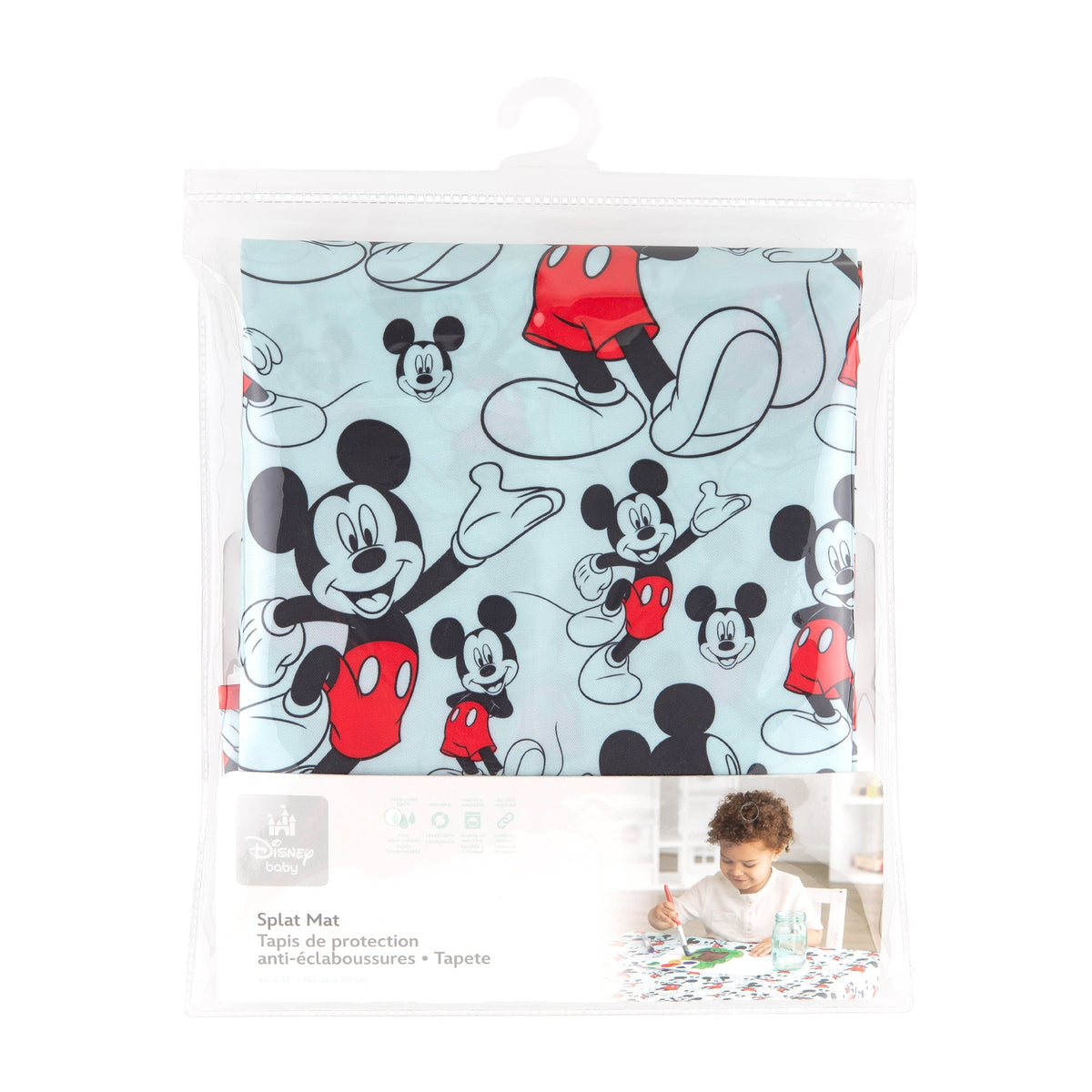 Disney Highchair Splat Mat for Mealtime or Playtime – Mickey Mouse Baby | Bumkins