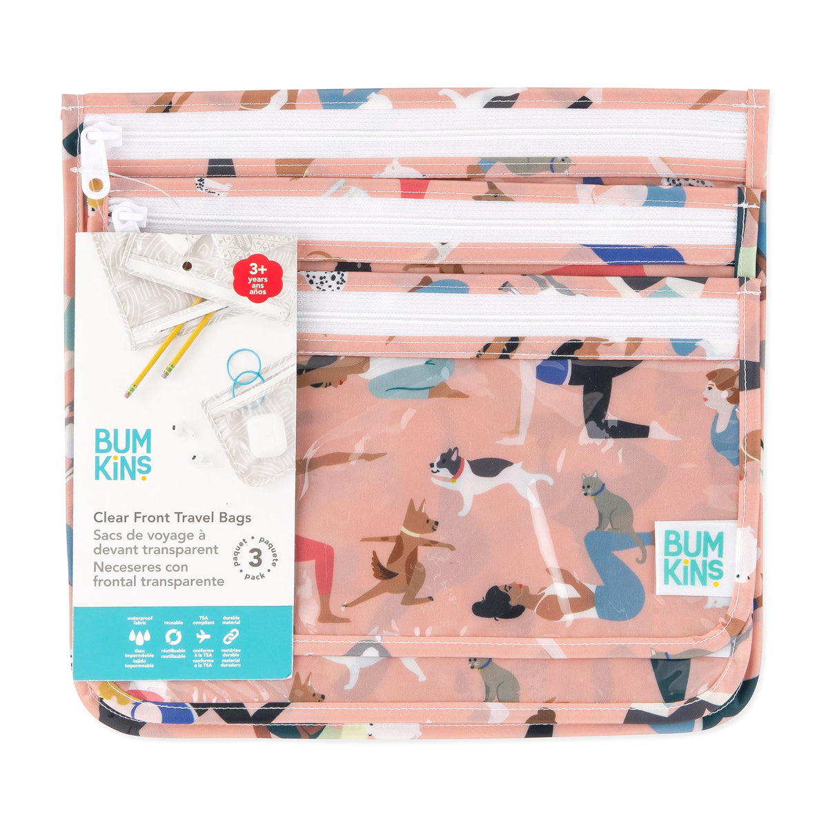 Clear Travel Bag 3 Pack: Yoga Pals | Bumkins