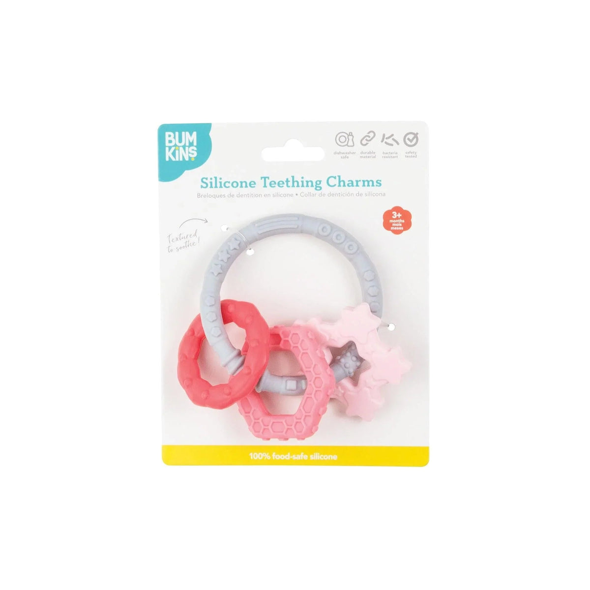 Food-Safe Silicone Teething Rings For Infants 3 mos up Baby | Bumkins