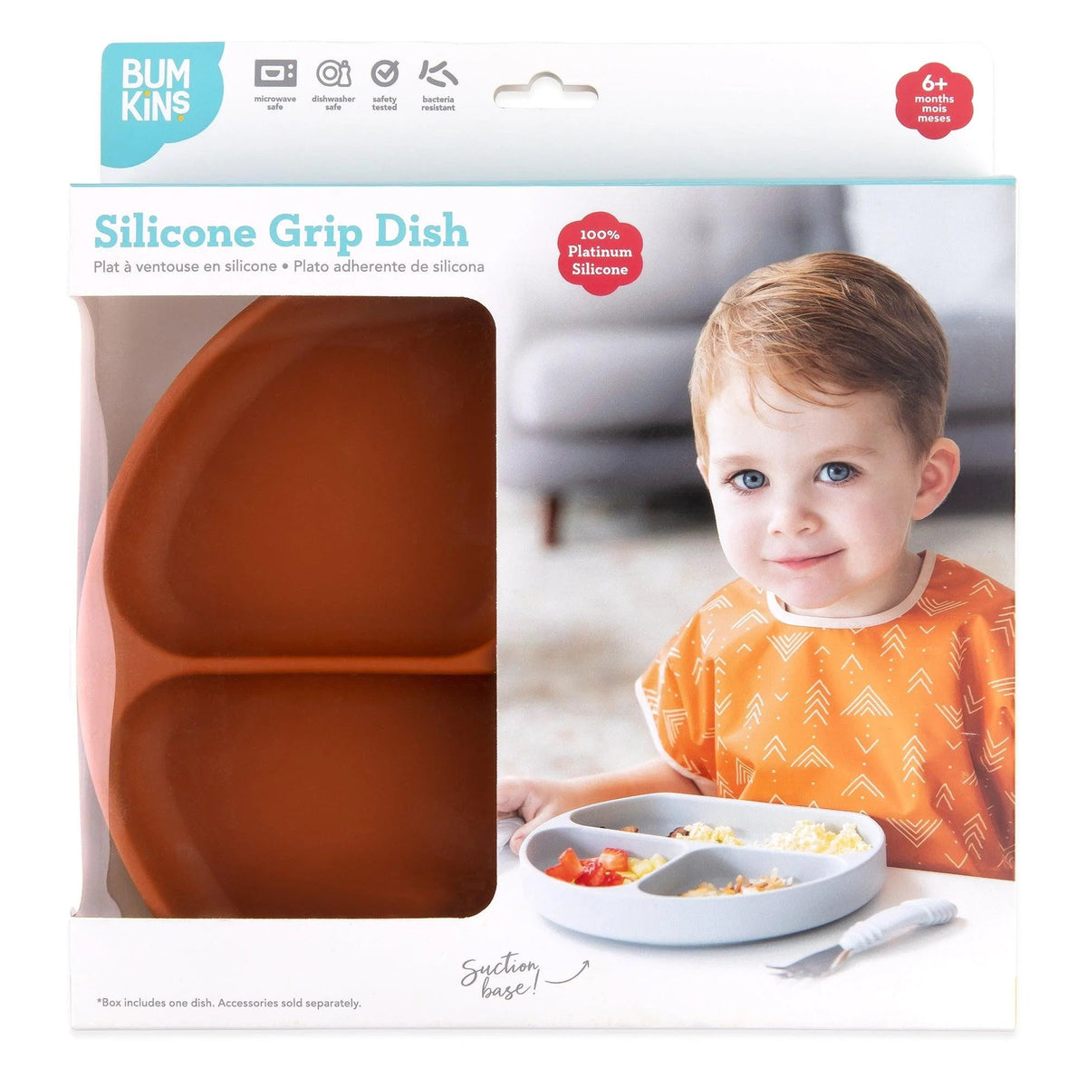 Platinum Silicone 3 Section Plate That Suctions to Surfaces | Bumkins