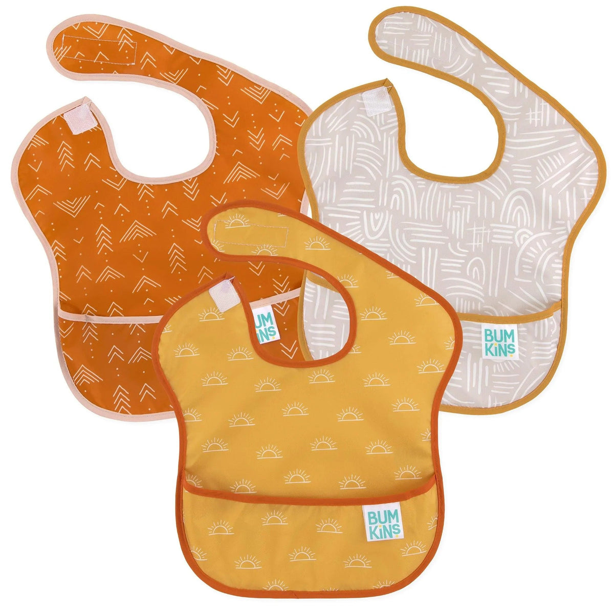 Desert Baby Boho Chic Baby Bib Set of 3 | Ages 6-24 mos | Bumkins