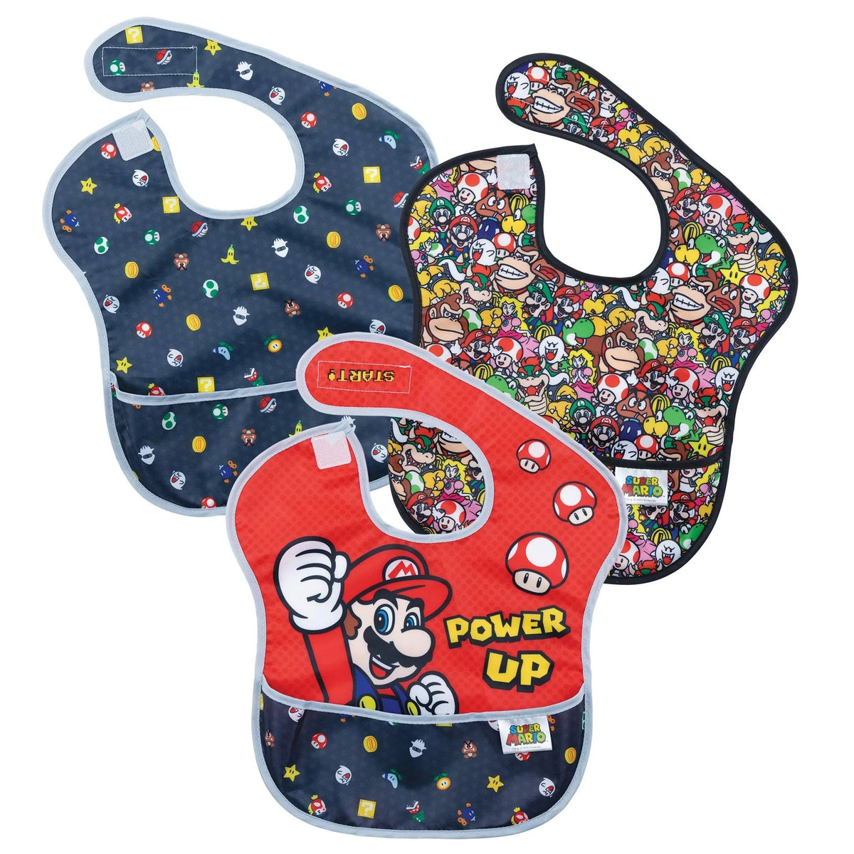 Fun Super Mario Baby & Toddler Self-Feeding Bibs | Bumkins