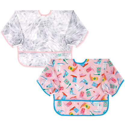 Sleeved Bib 2 Pack: Disco Boots | Bumkins