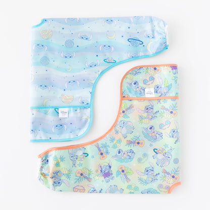 Sleeved Bib 2 Pack: Stitch Star-ring Up Trouble | Bumkins