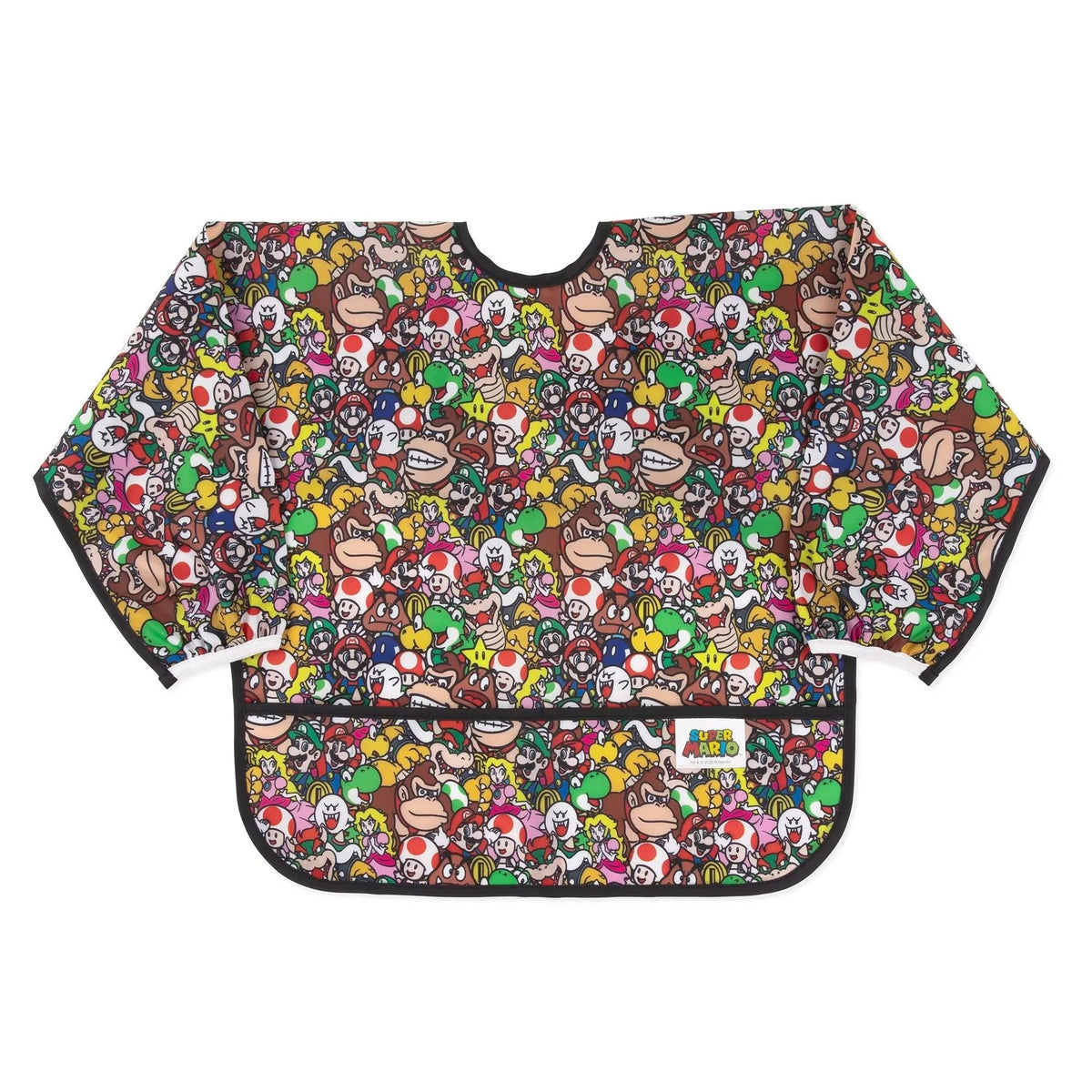 Super Mario Mashup Sleeved Bib For Growing Gamers 3-5 yrs | Bumkins