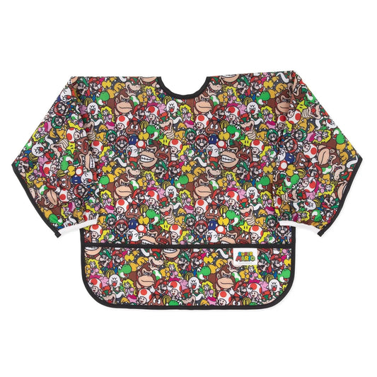 Super Mario Mashup Sleeved Bib For Growing Gamers 3-5 yrs | Bumkins
