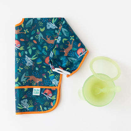 Baby Bibs with Sleeves + Cute Jungle Animals! 6 to 24 mos | Bumkins