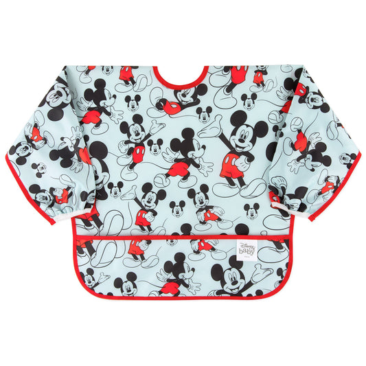 Disney Sleeved Bib for Baby & Toddler 6 to 24 months – Mickey Mouse Baby | Bumkins