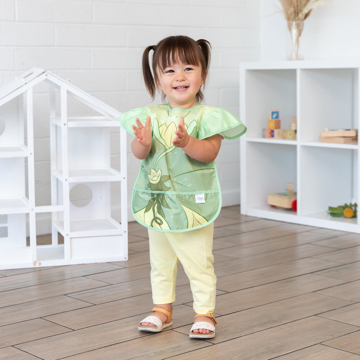 Disney Princess Tiana Apron Bib, Ruffled, Waterproof | Bumkins