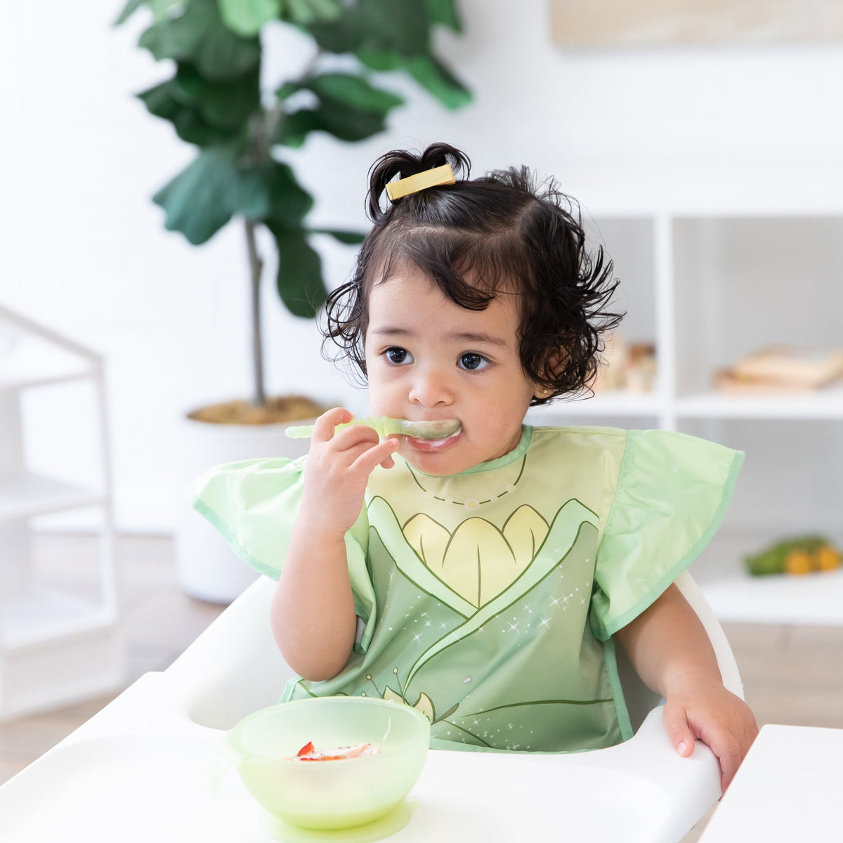 Disney Princess Tiana Apron Bib, Ruffled, Waterproof | Bumkins