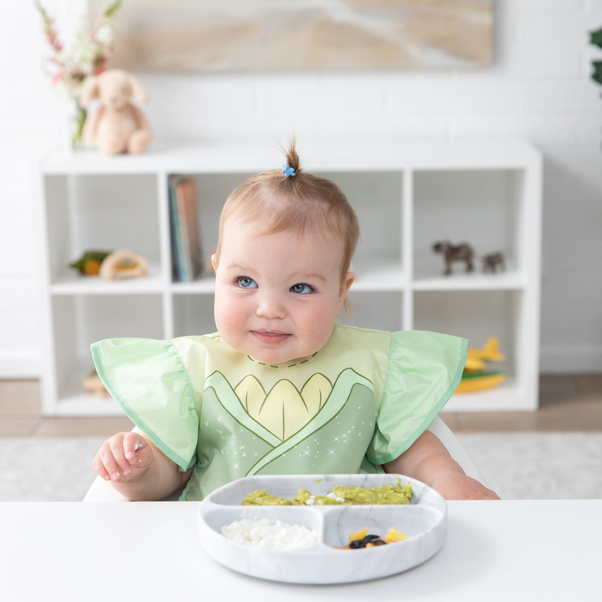 Disney Princess Tiana Apron Bib, Ruffled, Waterproof | Bumkins