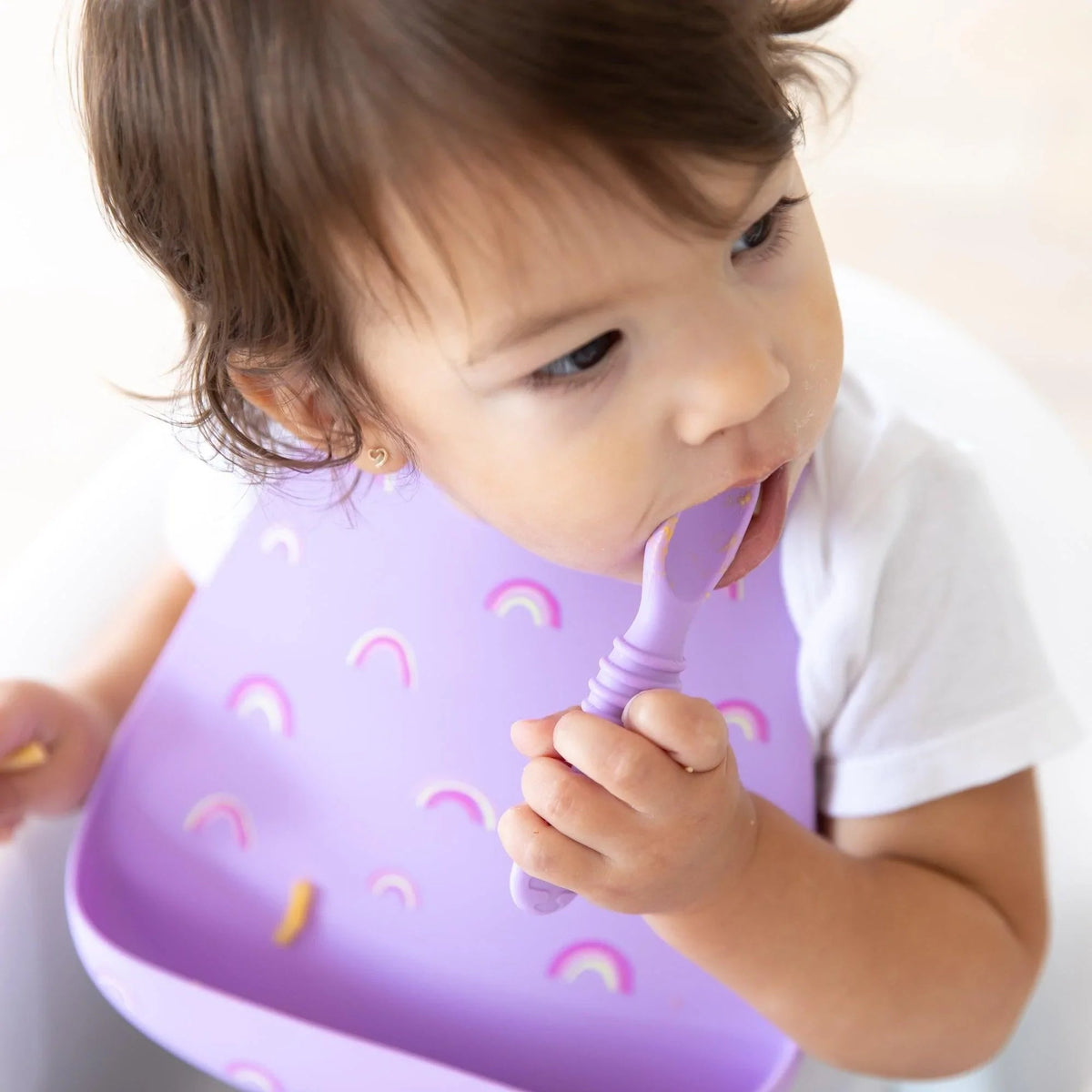 Silicone Bib 2 Pack: Hearts and Rainbows | Bumkins