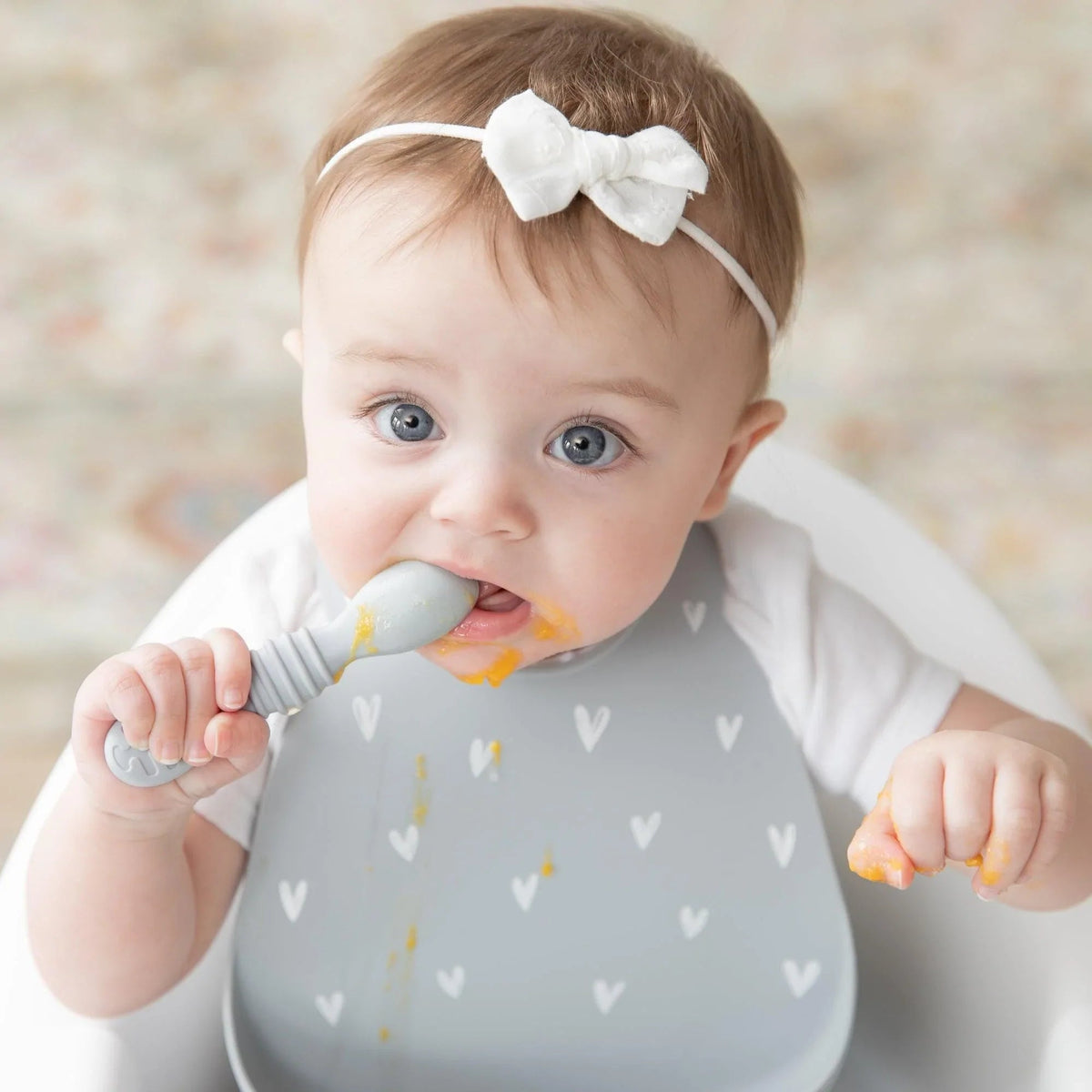 Silicone Bib 2 Pack: Hearts and Rainbows | Bumkins