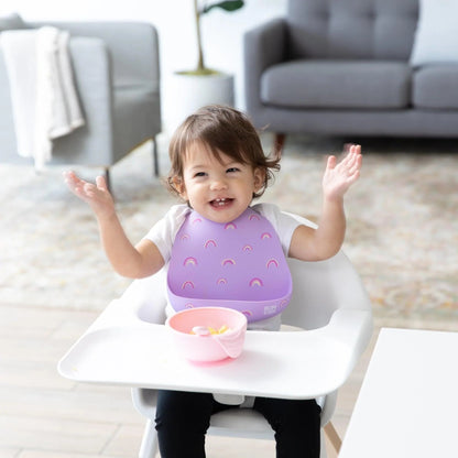 Silicone Bib 2 Pack: Hearts and Rainbows | Bumkins