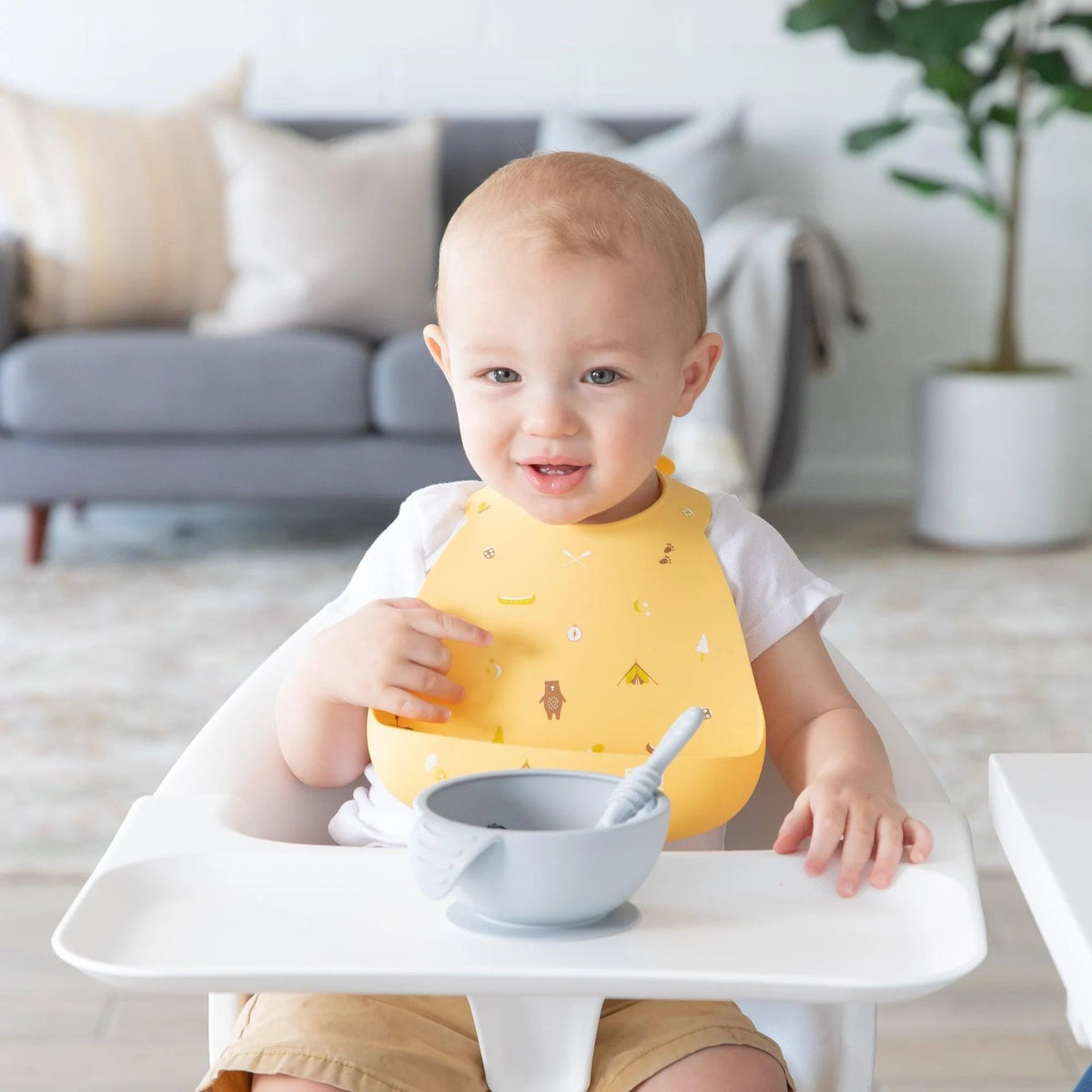 Cute Camp Gear Silicone Baby Feeding Bibs 6-24 Months | Bumkins