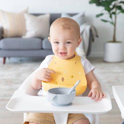 Cute Camp Gear Silicone Baby Feeding Bibs 6-24 Months | Bumkins