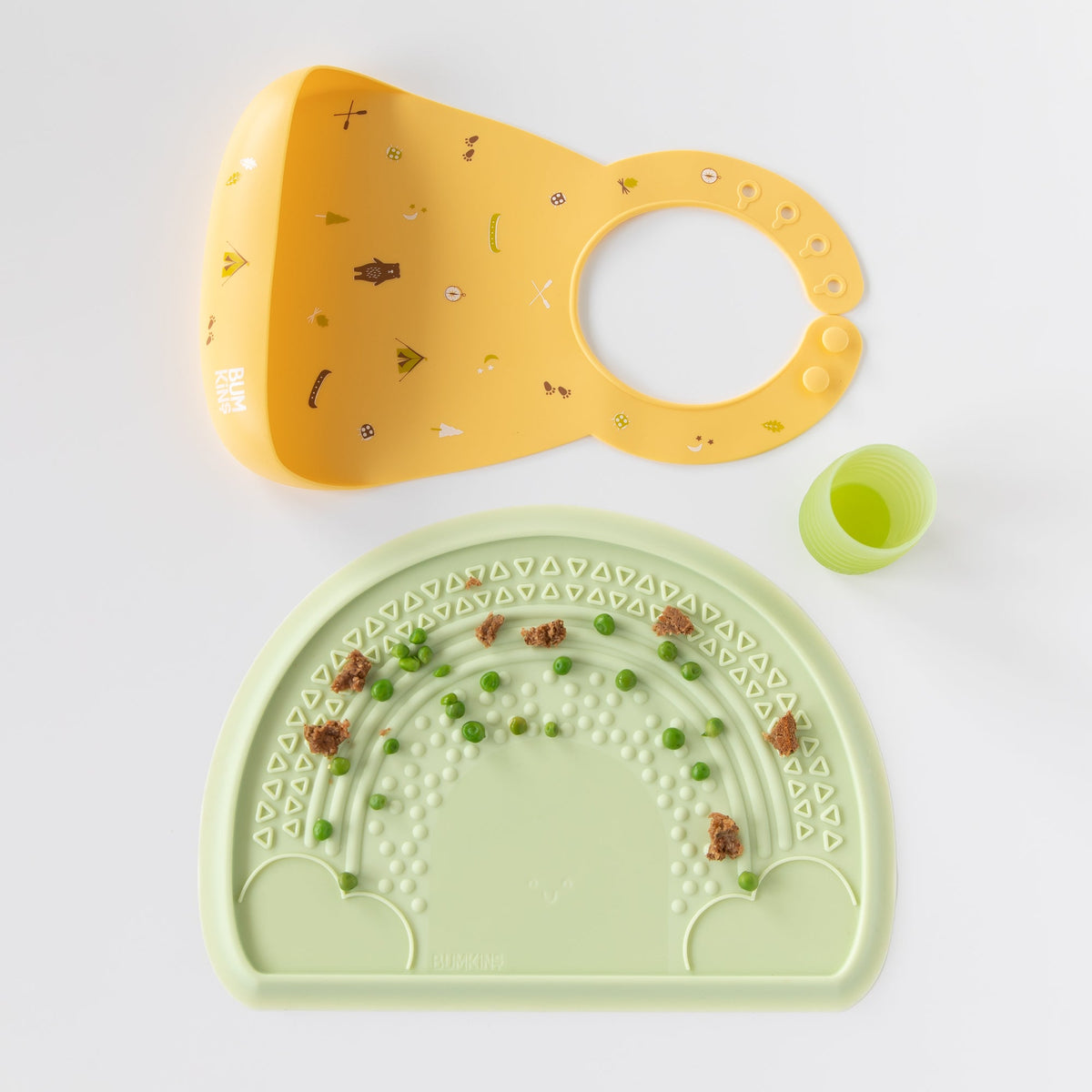 Cute Camp Gear Silicone Baby Feeding Bibs 6-24 Months | Bumkins