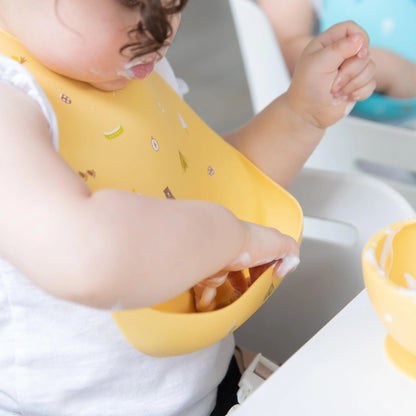 Cute Camp Gear Silicone Baby Feeding Bibs 6-24 Months | Bumkins