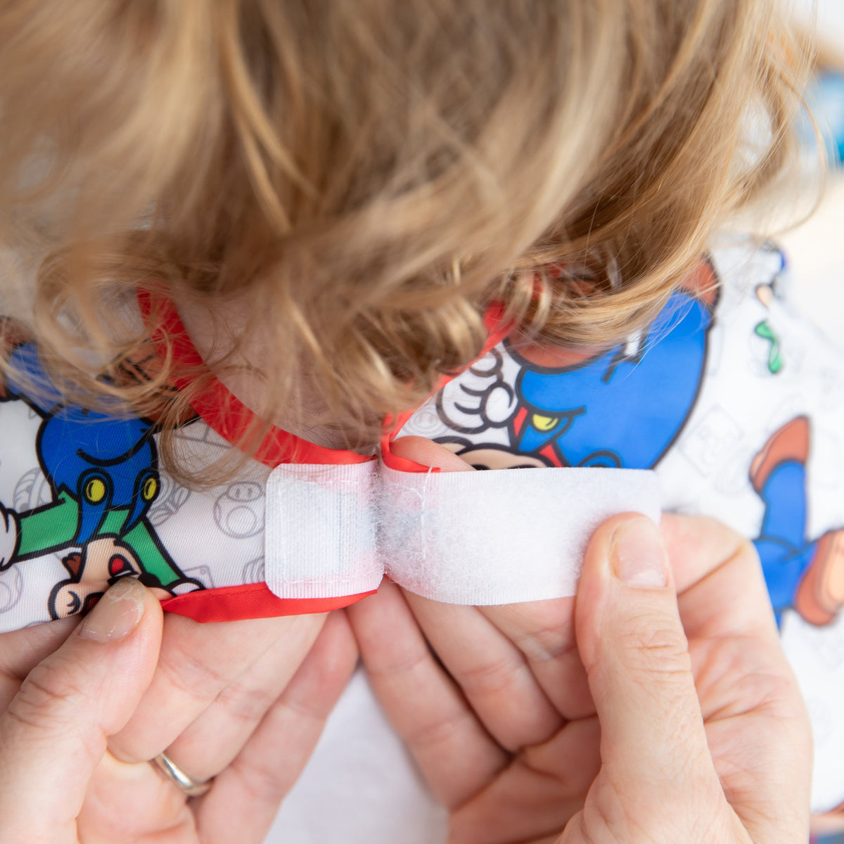 Super Mario & Luigi Short Sleeve Junior Bib for Baby & Toddler | Nintendo Baby | Bumkins