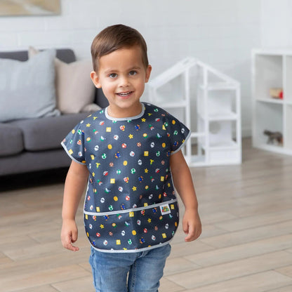 Short Sleeved Bib Ft. Waterproof Super Mario Fabric | Bumkins