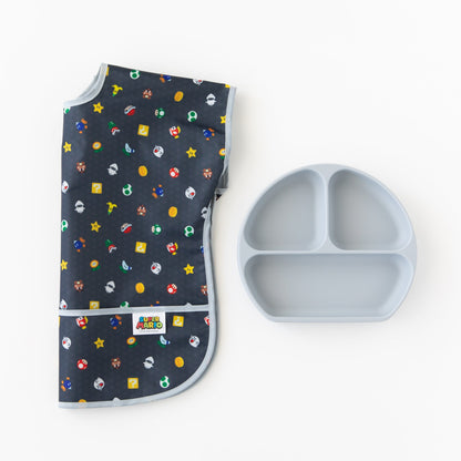 Short Sleeved Bib Ft. Waterproof Super Mario Fabric | Bumkins