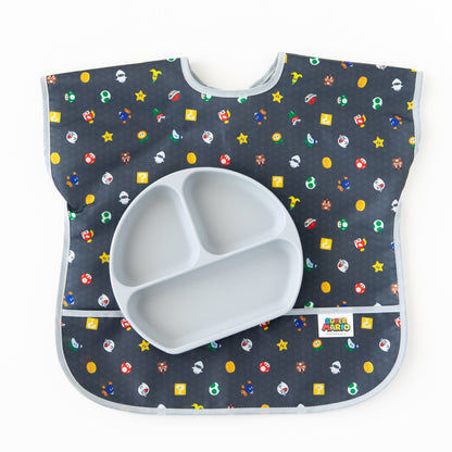 Short Sleeved Bib Ft. Waterproof Super Mario Fabric | Bumkins