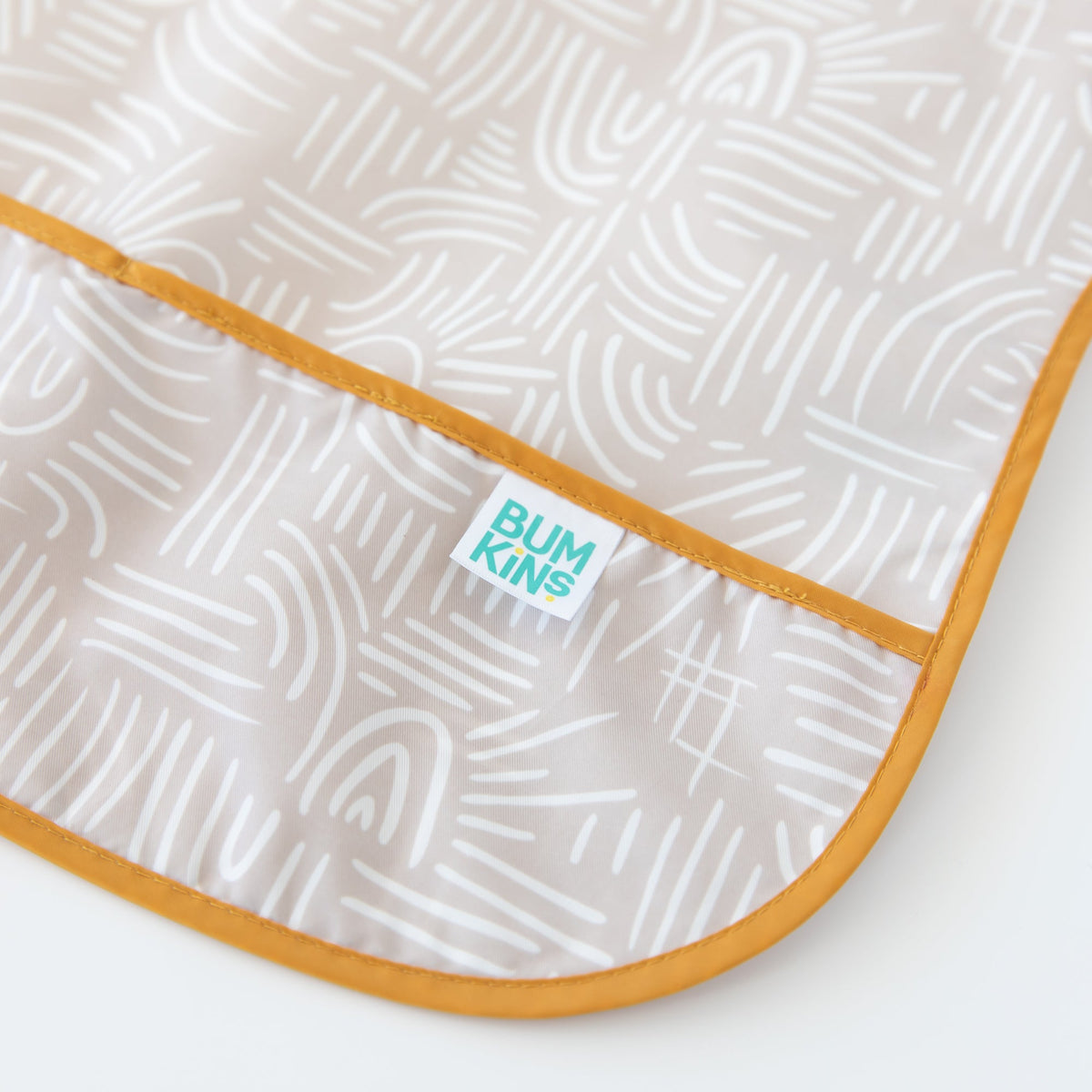 Neutral Boho Short Sleeve Junior Bib For Toddlers 1-3 yrs | Bumkins