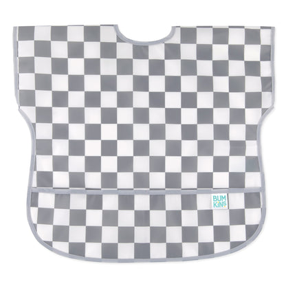 Junior Bib: Charcoal Check | Bumkins