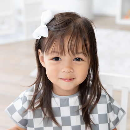 Junior Bib: Charcoal Check | Bumkins