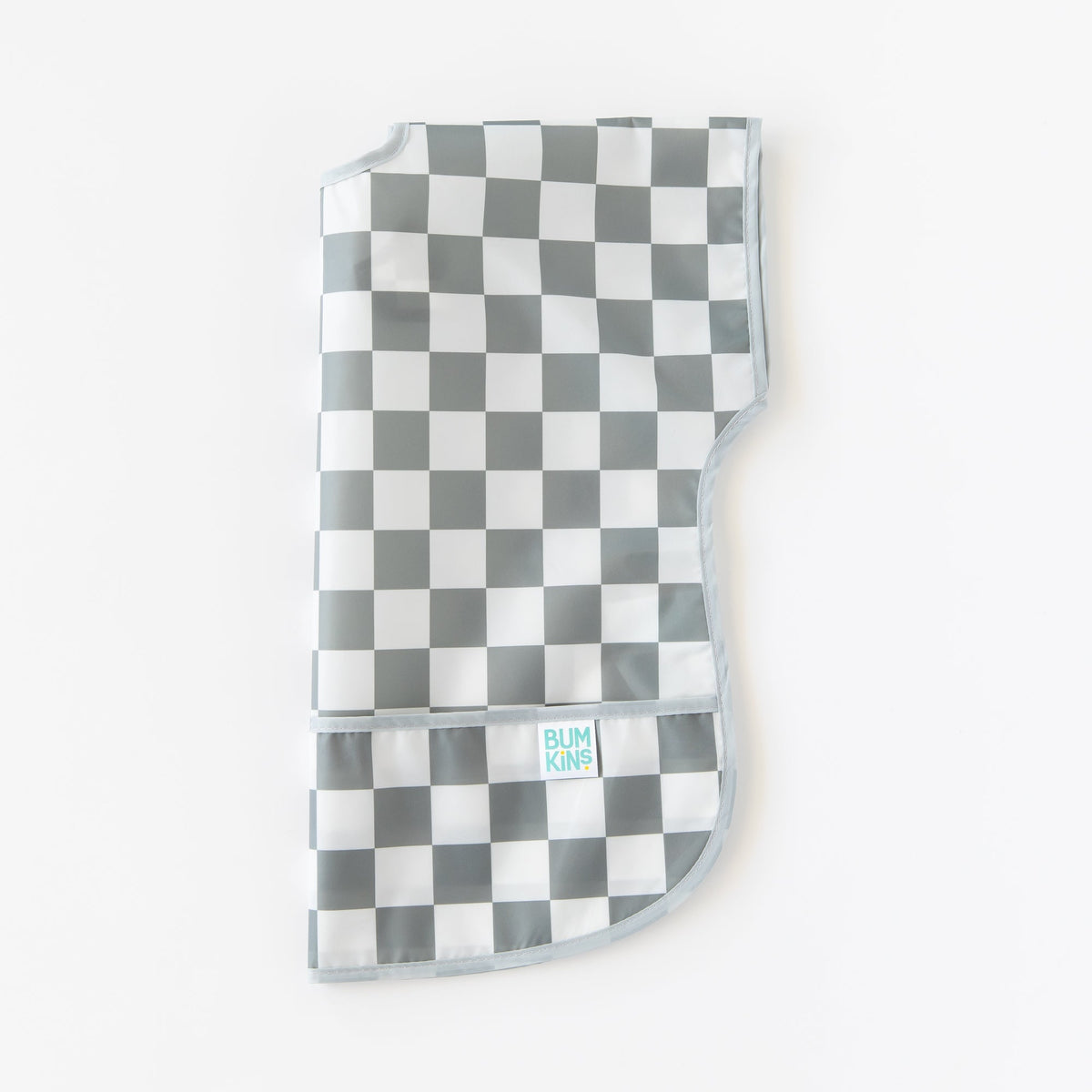 Junior Bib: Charcoal Check | Bumkins