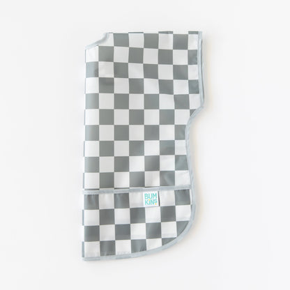 Junior Bib: Charcoal Check | Bumkins