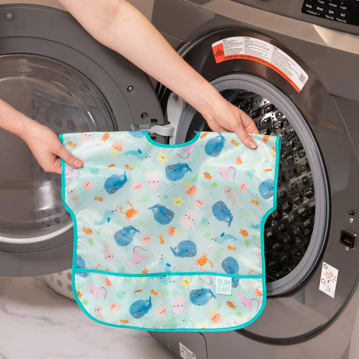 Ocean Themed Feeding Bib For Toddlers 1-3 yrs | Bumkins