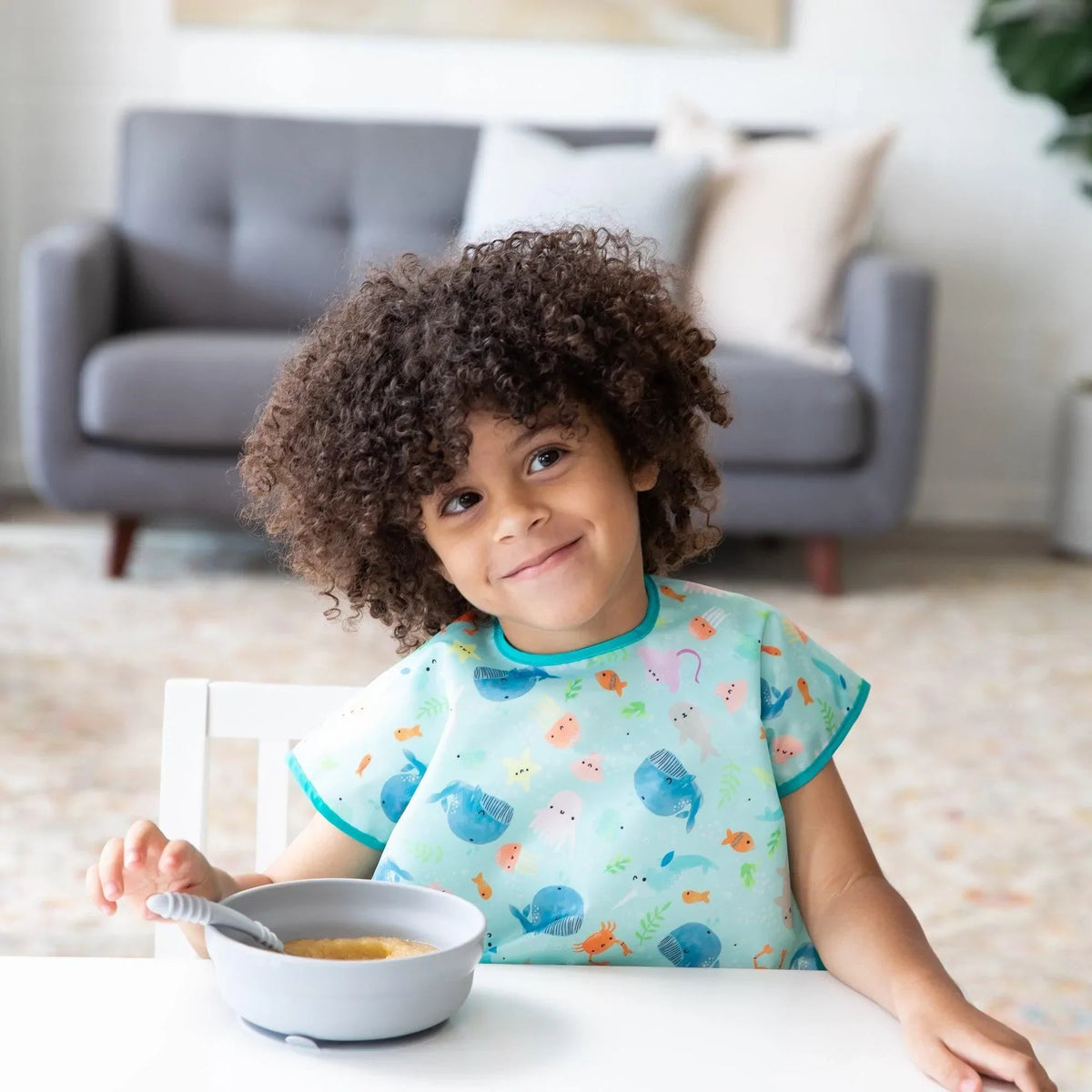 Ocean Themed Feeding Bib For Toddlers 1-3 yrs | Bumkins