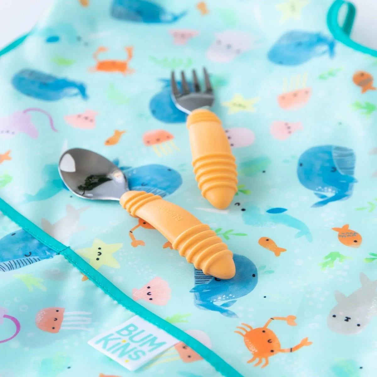 Ocean Themed Feeding Bib For Toddlers 1-3 yrs | Bumkins