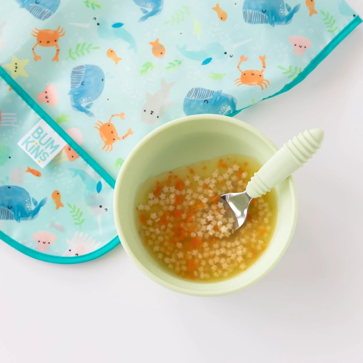 Ocean Themed Feeding Bib For Toddlers 1-3 yrs | Bumkins