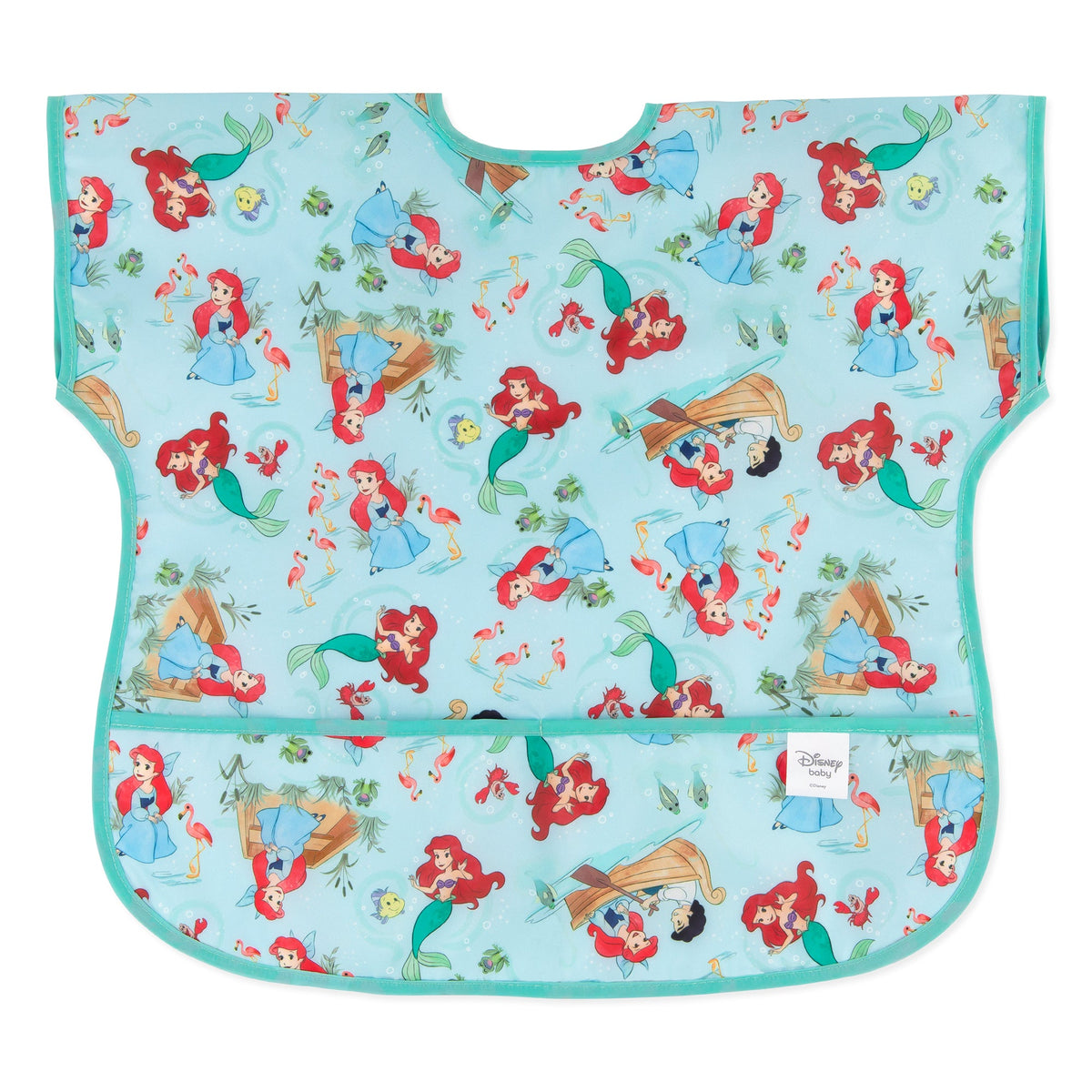 Disney Princess Ariel Short-Sleeved Toddler Bib | 1-3 Yrs | Bumkins