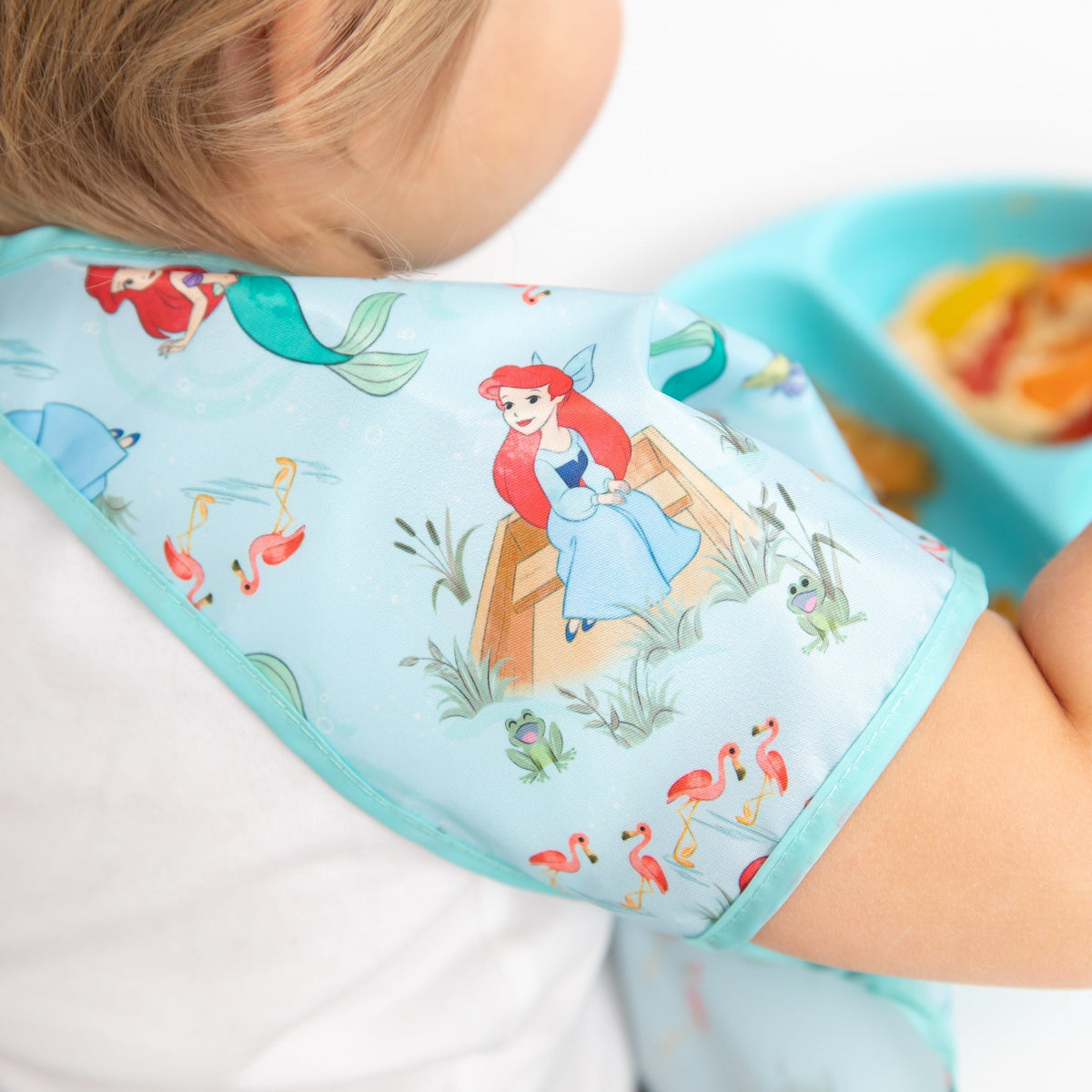 Disney Princess Ariel Short-Sleeved Toddler Bib | 1-3 Yrs | Bumkins