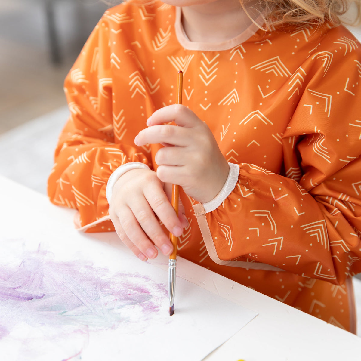 Grounded Long-Sleeved Boho Art Smock, Waterproof Fabric | Bumkins