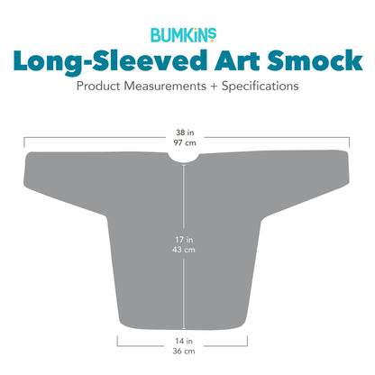 Grounded Long-Sleeved Boho Art Smock, Waterproof Fabric | Bumkins