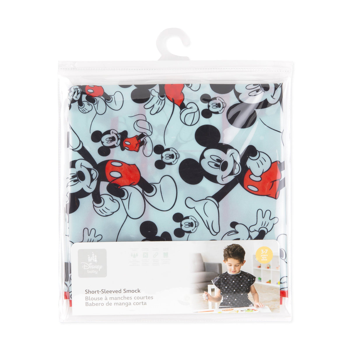 Classic Mickey Mouse Short-Sleeved Children's Smock 3-7 yrs | Bumkins