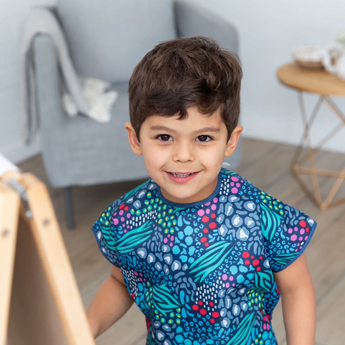 Animal Print Waterproof Art Smock, Apron for Kids 3-7 yrs | Bumkins