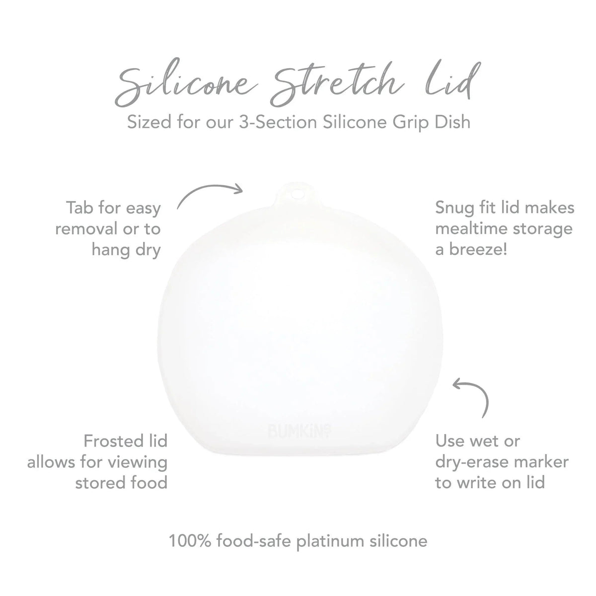 Stretch Lid for Silicone Suction Plate, Baby & Toddler Grip Dish Baby | Bumkins