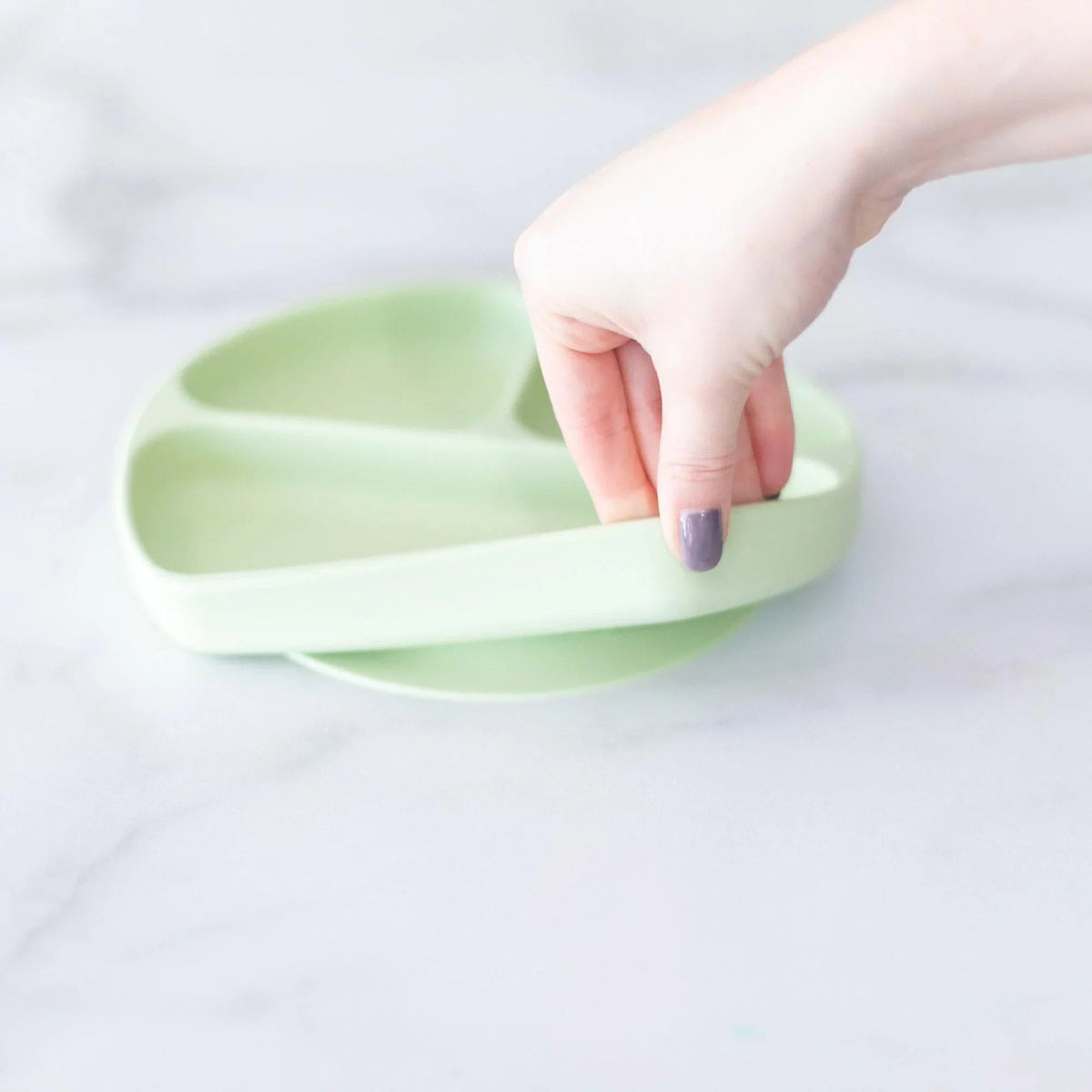 Silicone Suction Plate for Baby & Toddler - Sage Baby | Bumkins