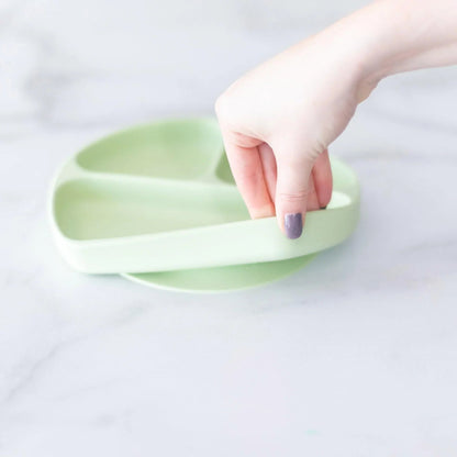 Silicone Suction Plate for Baby & Toddler - Sage Baby | Bumkins