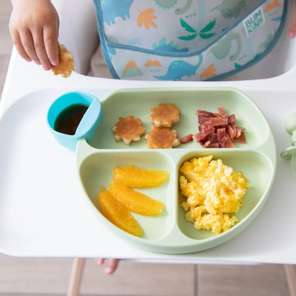 Silicone Suction Plate for Baby & Toddler - Sage Baby | Bumkins
